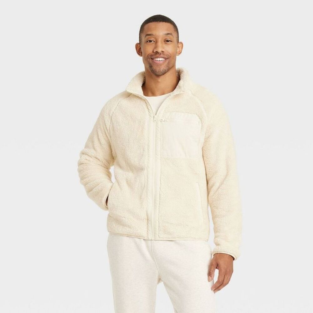 Goodfellow & Co - Men's Zip-Up Sweatshirt - Goodfellow & Co Cream L Cream